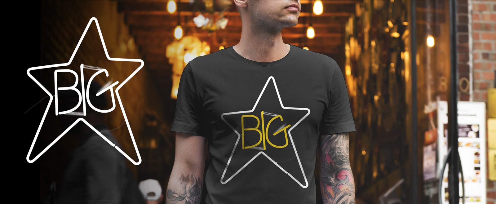 Big Star first record black t-shirt men