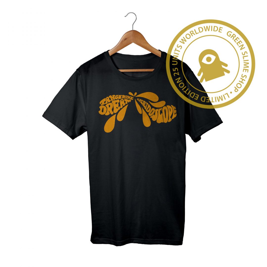 Kaleidoscope Tangerine Dream British Psychedelia Black TShirt Green